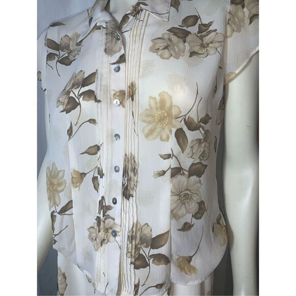 Vintage Chiffon Floral Skirt Set Medium - Picture 9 of 14